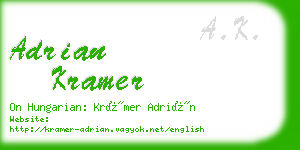 adrian kramer business card